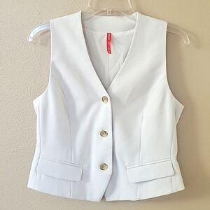 SPANX Womens Carefree Crepe Vest Top Preppy Academia Career - Size Small